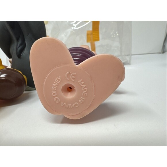 Vintage Disney Winnie The Pooh Piglet Eeyore Tigger 5” Rubber Squeaky Tub Toys 4 - Picture 9 of 9